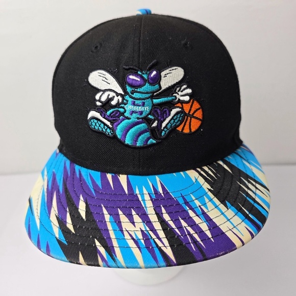 Charlotte Hornets New Era NBA 9Fifty Snapback Hat Cap Hardwood Classics Zig Zag - Picture 1 of 8